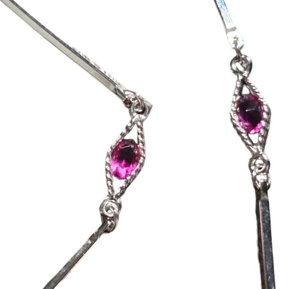 Sarah Coventry Station Pink Accents Long Silver-tone Elegant Necklace - Picture 5 of 16